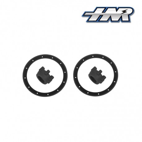 HN9090-BK - Hexagone 17mm + cerclage noir [1set]