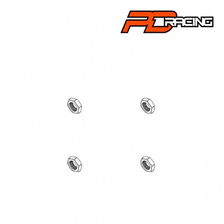 PD861-001-R - Écrou de roue 17mm rouge [4pcs]