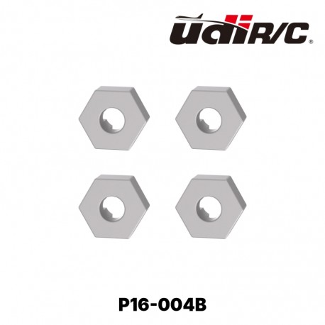 P16-004B - Hexagone de roue métal 12mm [4pcs]