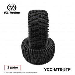 MT8-5TF - Pneus + mousse 1/8 Monster Truck [1paire]