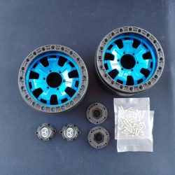 MT8-R100-BLUE - Jante MT Beadlock Bleue [4pcs]