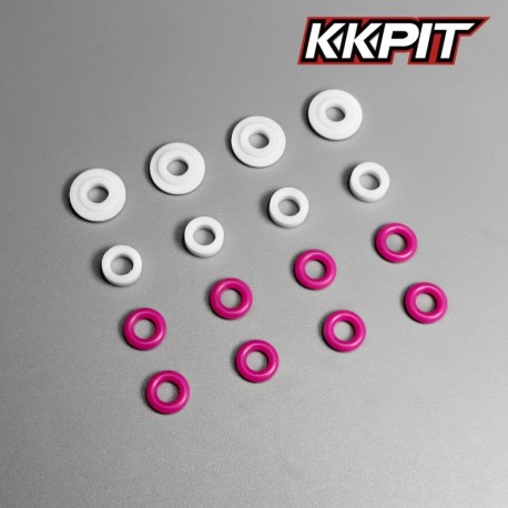 10074K - Bague/guide CNC + soft O-Ring d'amortisseur [1set]