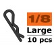 GF-0410-024 - Clips de carrosserie 1/8 large Black [10pcs]