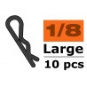 GF-0410-024 - Clips de carrosserie 1/8 large Black [10pcs]