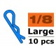 GF-0410-025 - Clips de carrosserie 1/8 large Blue [10pcs]