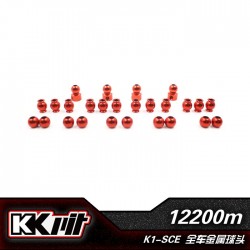 K1-12200M - Boule de chape alu rouge [1set]