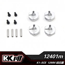 12401M - Hexagone de roue alu 12mm [4pcs]