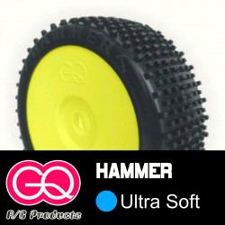 GQ Hammer Ultra Soft - pneus 1/8 buggy collé [1paire]