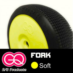 GQ Fork Soft - pneus 1/8 buggy collé [1paire]