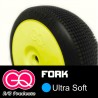 GQ Fork Ultra Soft - pneus 1/8 buggy collé [1paire]