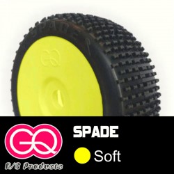 GQ Spade Soft - pneus 1/8 buggy collé [1paire]