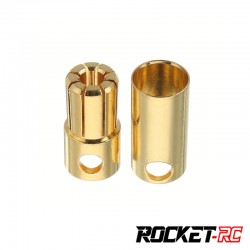 ROCKET RC - Connecteur 6,5mm mâle + femelle bullet [1set]