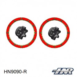 HN9090-R - Hexagone 17mm + bead lock rouge [1set]