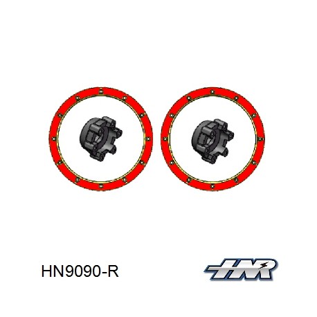 HN9090-R - Hexagone 17mm + cerclage rouge [1set]