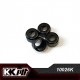 10023K-BK - Bouchon inférieur d’amortisseur alu 6061-T6 Noir [4pcs]