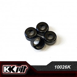 10023K-BK - Bouchon inférieur d’amortisseur alu 6061-T6 Noir [4pcs]
