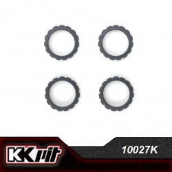 10027K-BK - Bague de réglage d’amortisseur alu 6061-T6 Noir [4pcs]