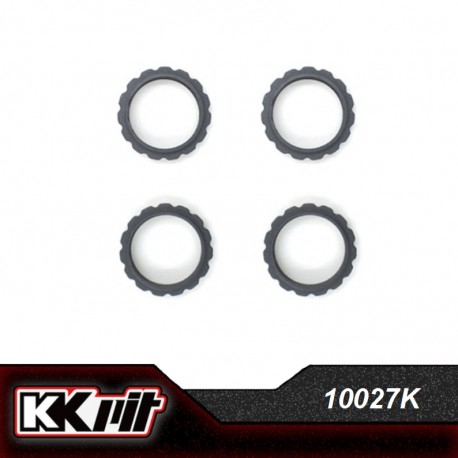 K1-10027K-BK - Bague de réglage d’amortisseur alu 6061-T6 [4pcs]