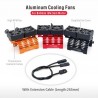 Radiateur orange à double ventilateur 30mm [1set]