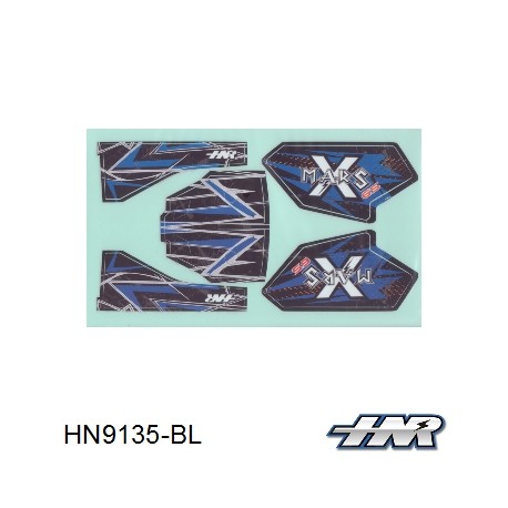 HN9135-BL - Stickers d'aileron MARS X bleu [1pc]