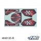 HN9135-R - Stickers d'aileron MARS X rouge [1pc]