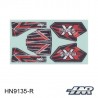 HN9135-R - Stickers d'aileron MARS X rouge [1pc]