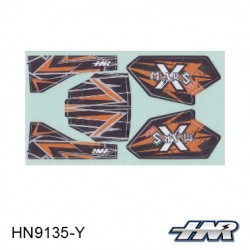 HN9135-Y - Stickers d'aileron MARS X orange [1pc]