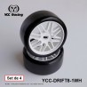 YCC-DRIFT8-1WH - Pneus Drift 1/8 [1set]