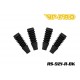 RS-921-R-BK - Protections de tiges d'amortisseurs arrière 1/8 Noire [4pcs]