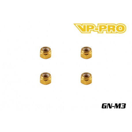 GN-M3 - Écrou Nylstop M3 acier Gold [20pcs]