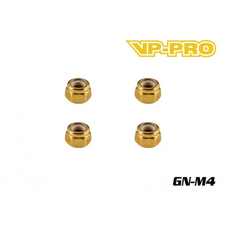 GN-M4 - Écrou Nylstop M4 acier Gold [20pcs]