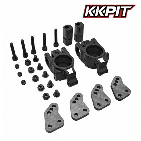 10022K - Porte fusée AR alu 6061-T6 Noir + carbone [1set]