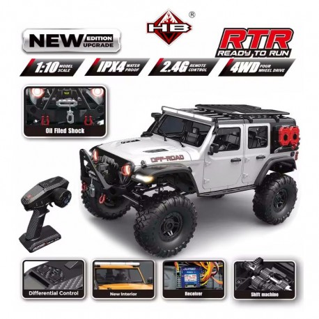 Crawler 1/10 Jeep Rubicon Blanc Métal [RTR]