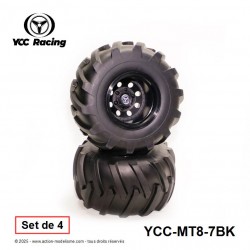 MT8-7BK - Pneus 1/8 Monster Truck [4pcs]