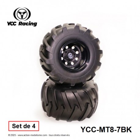 MT8-7BK - Pneus 1/8 Monster Truck [4pcs]