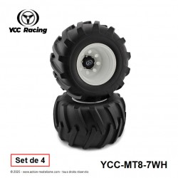 MT8-7WH - Pneus 1/8 Monster Truck [4pcs]