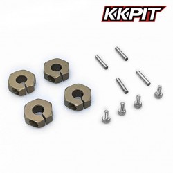 12401M - Hexagone de roue alu 7075-T6 12mm [4pcs]