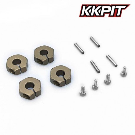 12401M - Hexagone de roue alu 7075-T6 12mm [4pcs]