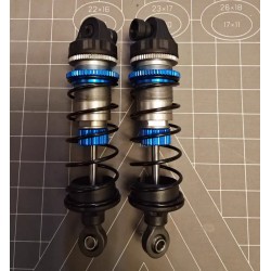 YCC - Amortisseur 1/10 à émulsion 75,5mm gris/bleu [2pcs]