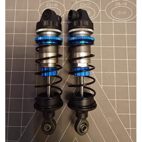 YCC - Amortisseur 1/10 à émulsion 75,5mm gris/bleu [2pcs]