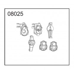 08025 - Étriers + carters de transmission avant [1set]