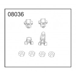 08036 - Supports de liens + hexagones de roues [1set]